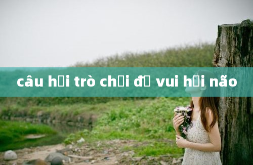 câu hỏi trò chơi đố vui hại não