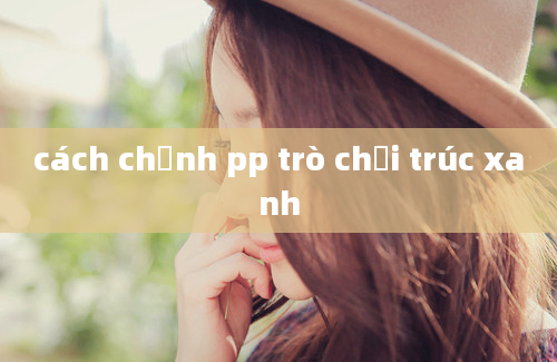 cách chỉnh pp trò chơi trúc xanh