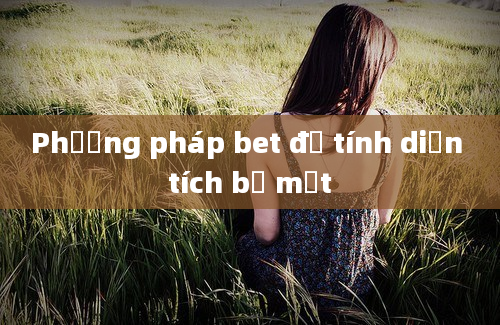 Phương pháp bet để tính diện tích bề mặt