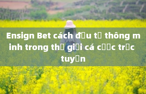 Ensign Bet cách đầu tư thông minh trong thế giới cá cược trực tuyến