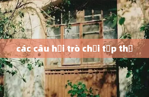 các câu hỏi trò chơi tập thể