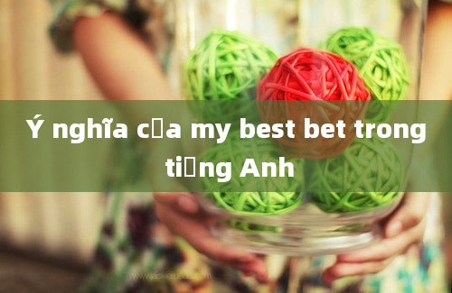 Ý nghĩa của my best bet trong tiếng Anh