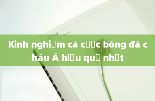 Kinh nghiệm cá cược bóng đá châu Á hiệu quả nhất