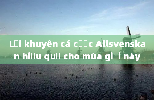 Lời khuyên cá cược Allsvenskan hiệu quả cho mùa giải này