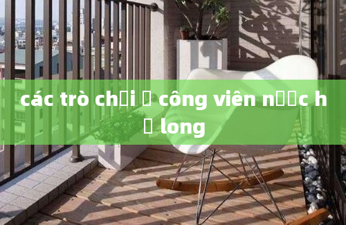 các trò chơi ở công viên nước hạ long