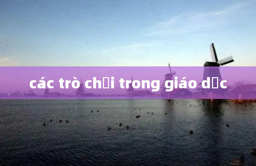 các trò chơi trong giáo dục