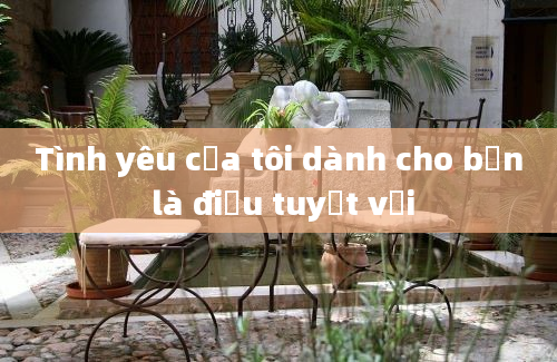 Tình yêu của tôi dành cho bạn là điều tuyệt vời