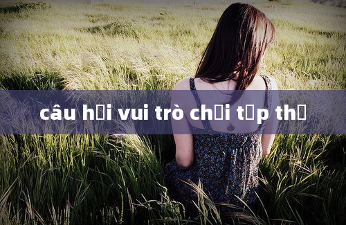 câu hỏi vui trò chơi tập thể