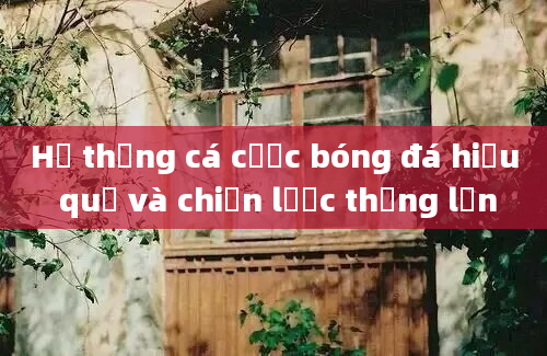 Hệ thống cá cược bóng đá hiệu quả và chiến lược thắng lớn