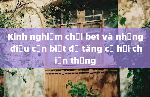 Kinh nghiệm chơi bet và những điều cần biết để tăng cơ hội chiến thắng