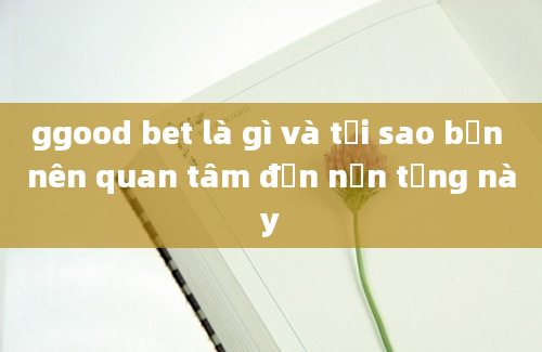 ggood bet là gì và tại sao bạn nên quan tâm đến nền tảng này