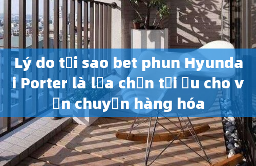 Lý do tại sao bet phun Hyundai Porter là lựa chọn tối ưu cho vận chuyển hàng hóa