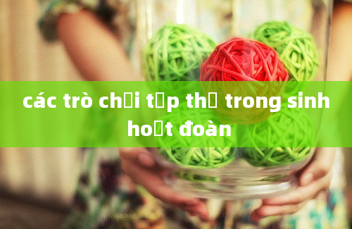 các trò chơi tập thể trong sinh hoạt đoàn