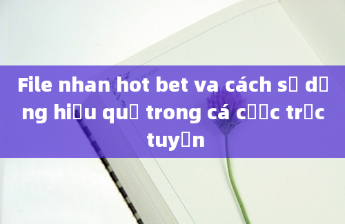 File nhan hot bet va cách sử dụng hiệu quả trong cá cược trực tuyến