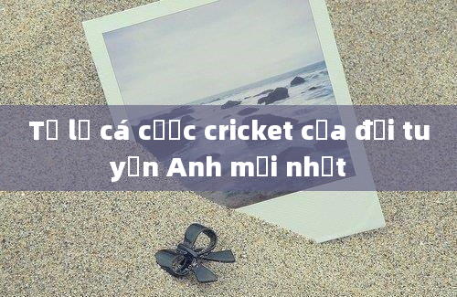 Tỷ lệ cá cược cricket của đội tuyển Anh mới nhất