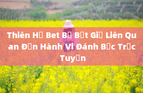 Thiên Hạ Bet Bị Bắt Giữ Liên Quan Đến Hành Vi Đánh Bạc Trực Tuyến