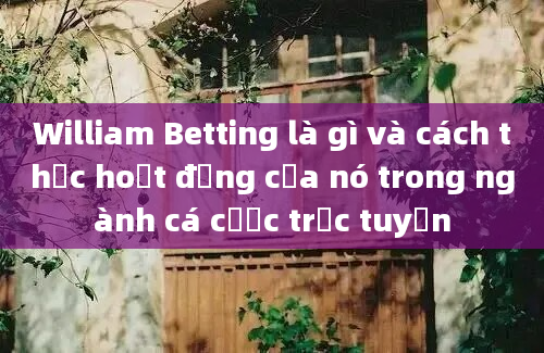 William Betting là gì và cách thức hoạt động của nó trong ngành cá cược trực tuyến