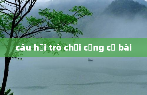 câu hỏi trò chơi củng cố bài