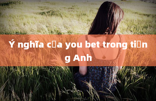 Ý nghĩa của you bet trong tiếng Anh