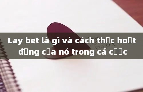 Lay bet là gì và cách thức hoạt động của nó trong cá cược