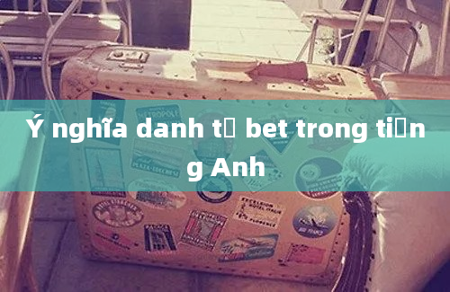 Ý nghĩa danh từ bet trong tiếng Anh