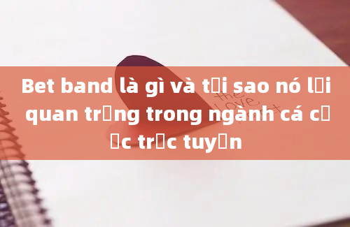 Bet band là gì và tại sao nó lại quan trọng trong ngành cá cược trực tuyến