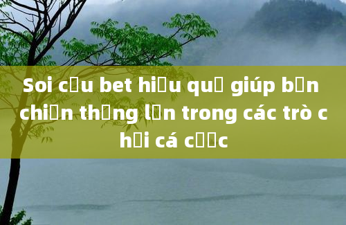 Soi cầu bet hiệu quả giúp bạn chiến thắng lớn trong các trò chơi cá cược