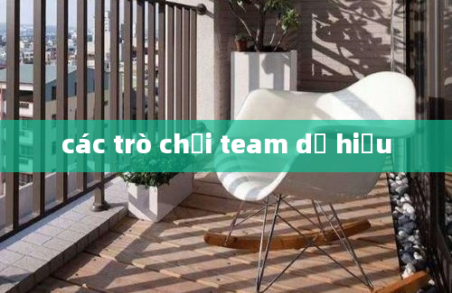 các trò chơi team dễ hiểu