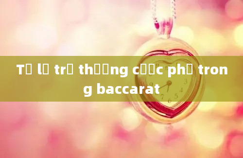 Tỷ lệ trả thưởng cược phụ trong baccarat