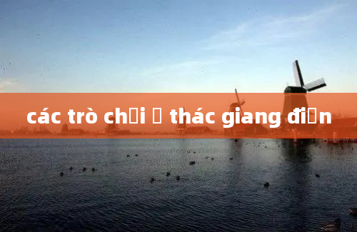 các trò chơi ở thác giang điền