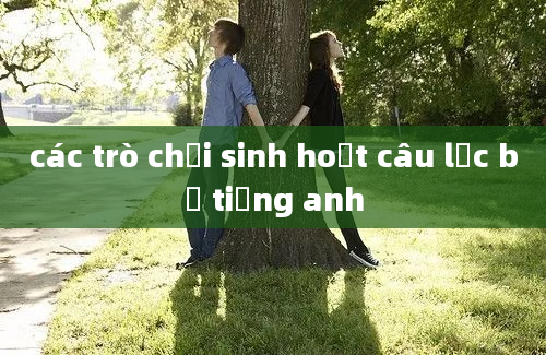 các trò chơi sinh hoạt câu lạc bộ tiếng anh