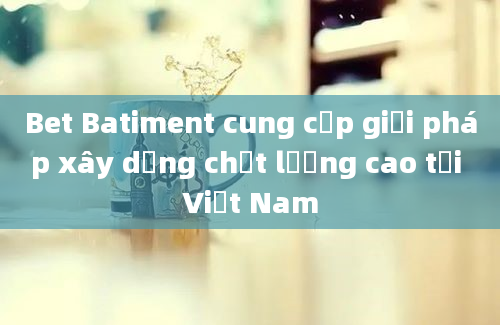 Bet Batiment cung cấp giải pháp xây dựng chất lượng cao tại Việt Nam