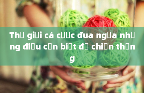 Thế giới cá cược đua ngựa những điều cần biết để chiến thắng