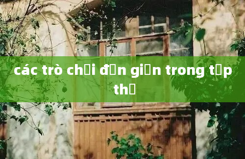 các trò chơi đơn giản trong tập thể