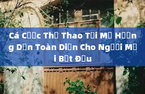 Cá Cược Thể Thao Tại Mỹ Hướng Dẫn Toàn Diện Cho Người Mới Bắt Đầu