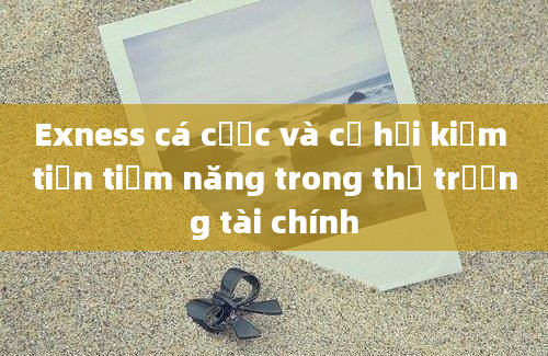 Exness cá cược và cơ hội kiếm tiền tiềm năng trong thị trường tài chính