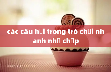 các câu hỏi trong trò chơi nhanh như chớp