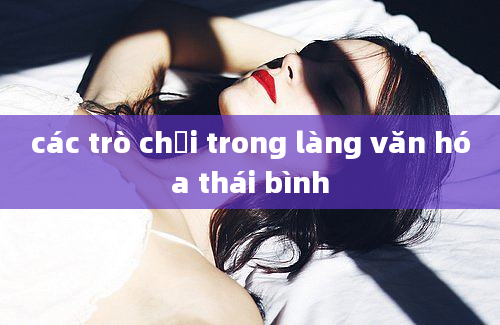 các trò chơi trong làng văn hóa thái bình