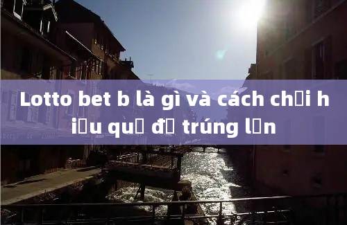 Lotto bet b là gì và cách chơi hiệu quả để trúng lớn