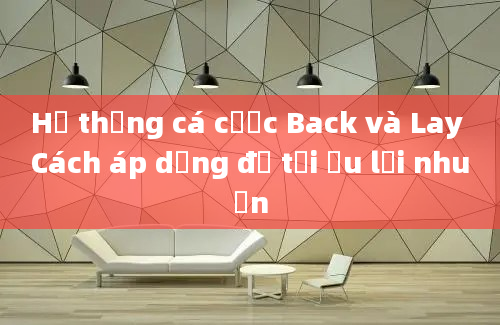 Hệ thống cá cược Back và Lay Cách áp dụng để tối ưu lợi nhuận