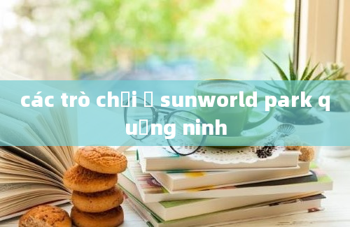 các trò chơi ở sunworld park quảng ninh