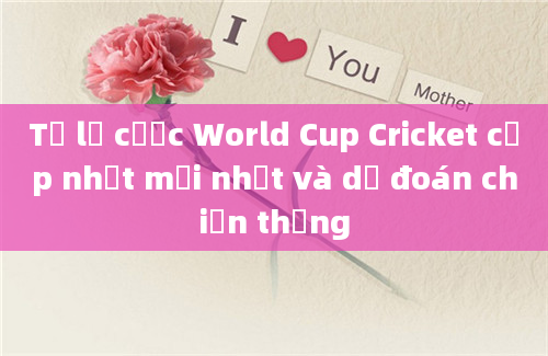 Tỷ lệ cược World Cup Cricket cập nhật mới nhất và dự đoán chiến thắng