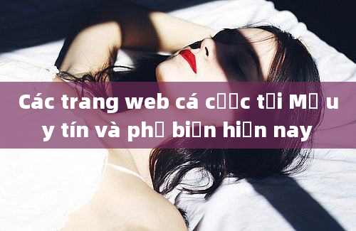 Các trang web cá cược tại Mỹ uy tín và phổ biến hiện nay