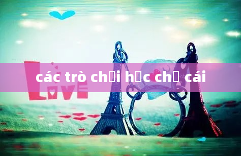 các trò chơi học chữ cái