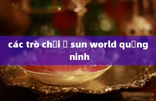 các trò chơi ở sun world quảng ninh