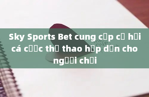 Sky Sports Bet cung cấp cơ hội cá cược thể thao hấp dẫn cho người chơi