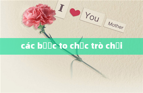 các bước to chức trò chơi