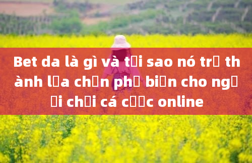 Bet da là gì và tại sao nó trở thành lựa chọn phổ biến cho người chơi cá cược online