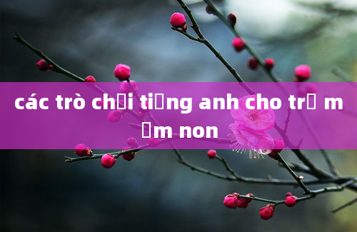 các trò chơi tiếng anh cho trẻ mầm non