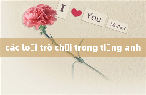 các loại trò chơi trong tiếng anh